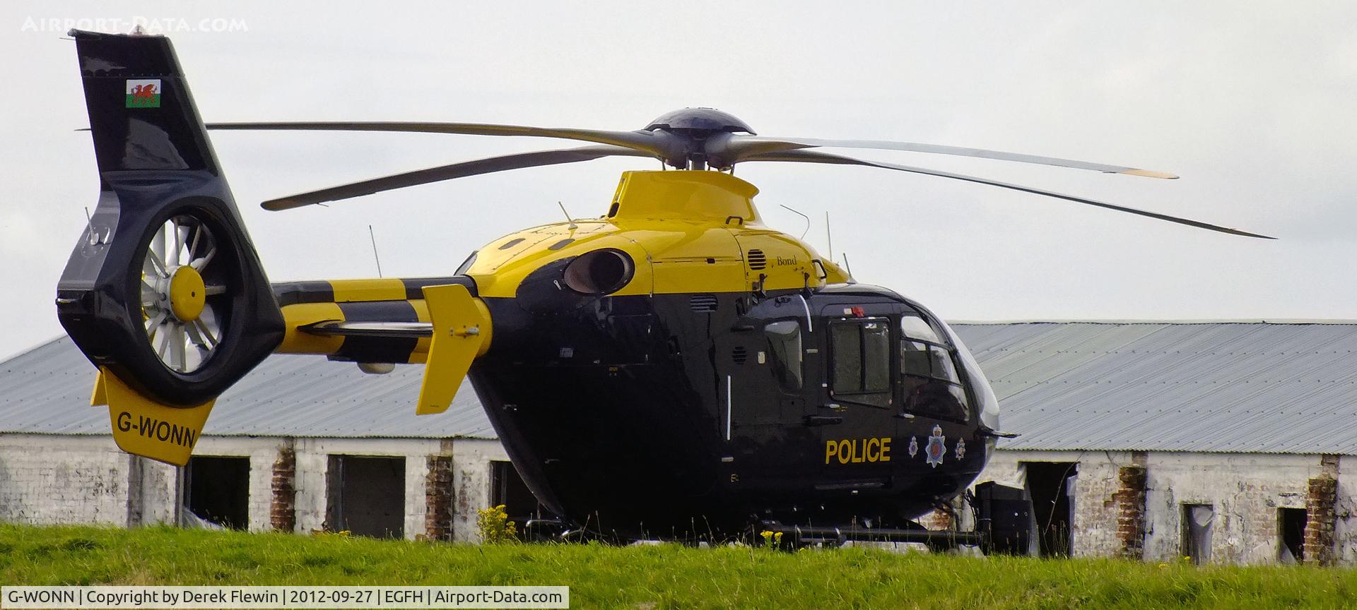G-WONN, 2007 Eurocopter EC-135T-2+ C/N 0597, Seen parked up by the Air Ambulance at EGFH.