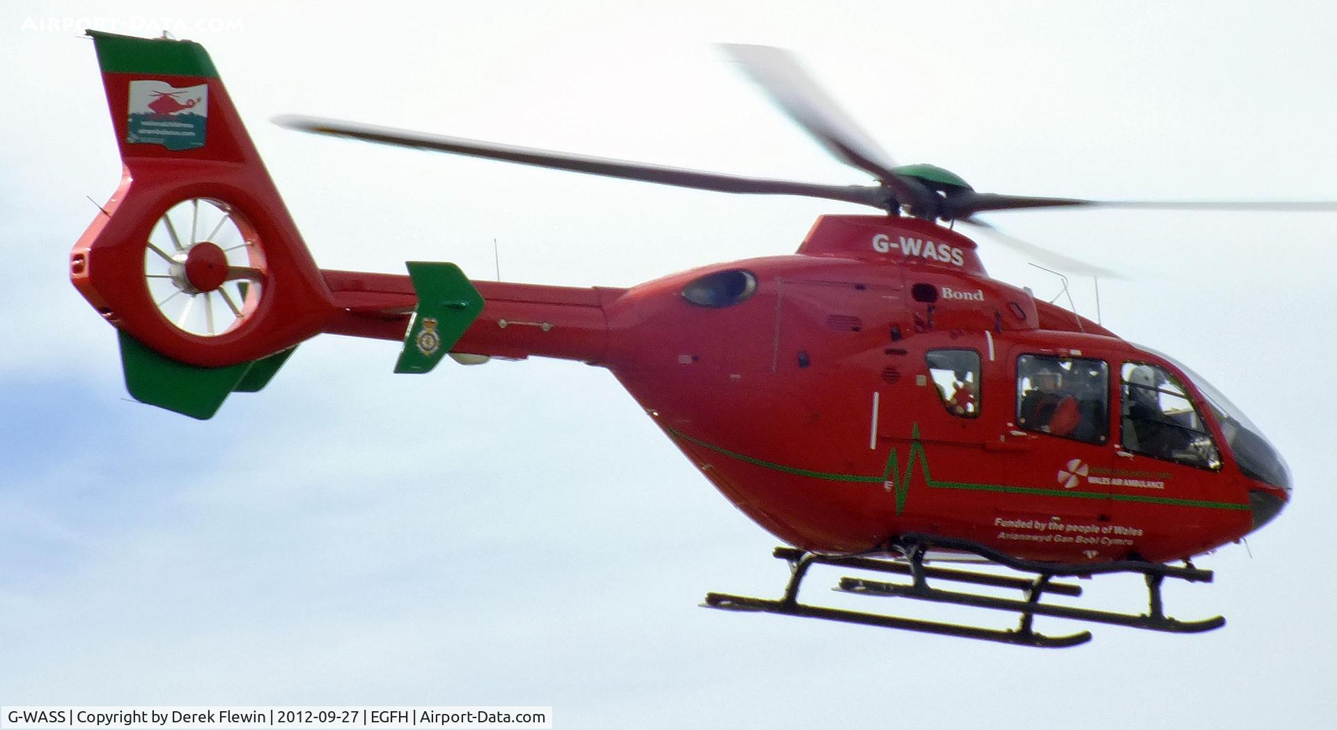 G-WASS, 2009 Eurocopter EC-135T-2+ C/N 0745, Seen departing EGFH.