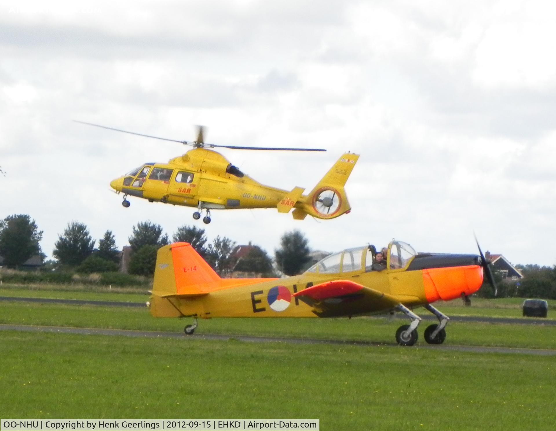 OO-NHU, 2003 Eurocopter AS-365N-3 Dauphin 2 C/N 6665, Heldair Air Show - Den Helder Airport.  Fokker S-11 just landed