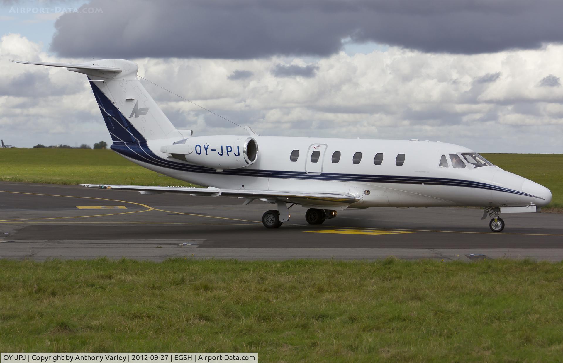 OY-JPJ, 1981 Cessna 650 Citation III C/N 650-0060, Departing SaxonAir.