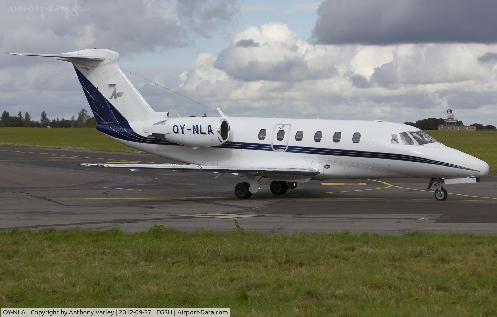 OY-NLA, 1984 Cessna 650 Citation III C/N 650-0070, Departing SaxonAir.
