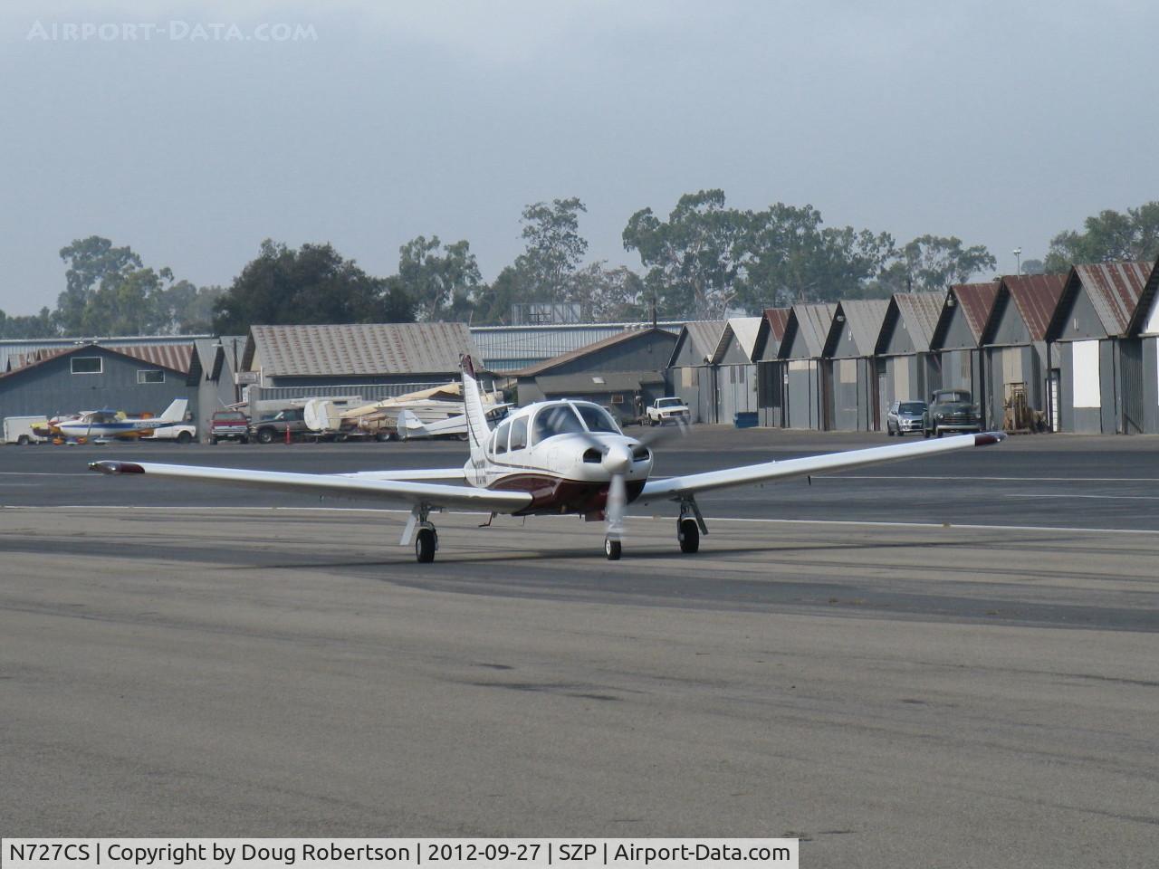 N727CS, 1977 Piper PA-28R-201T Turbo Cherokee Arrow III C/N 28R-7703262, 10977 Piper PA-28R-201T TURBO ARROW III, Continental TSIO-360-F 200 Hp, taxi back after landing Rwy 22