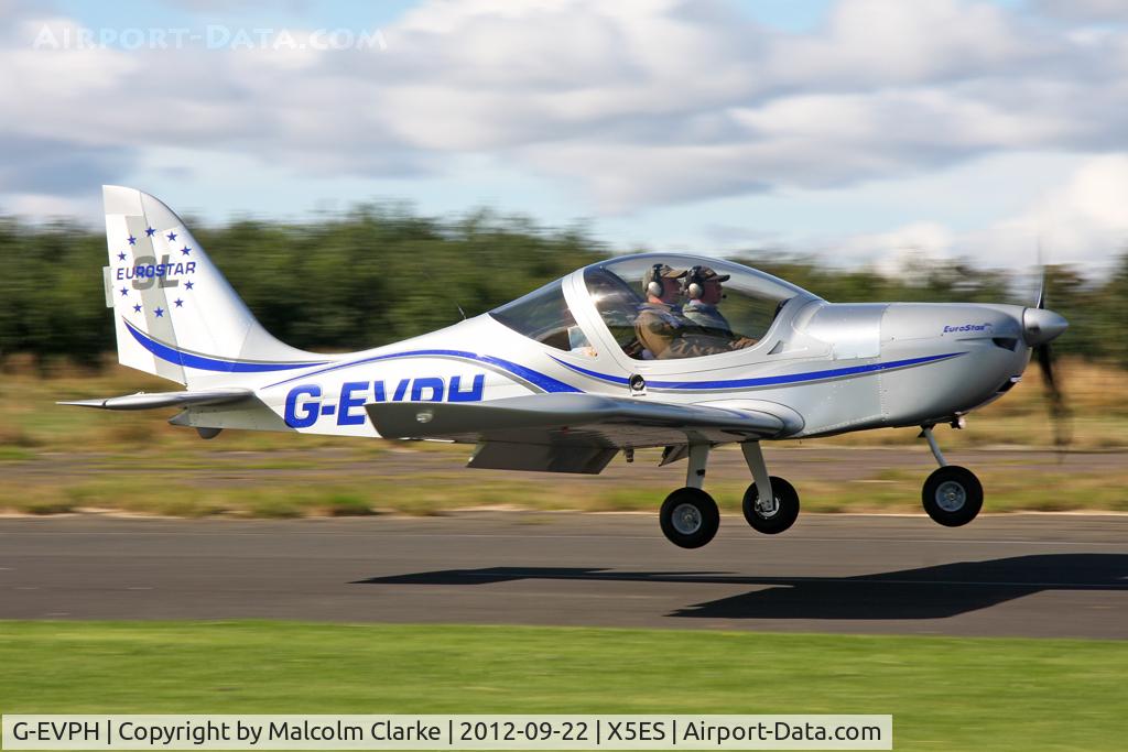 G-EVPH, 2009 Aerotechnik EV-97 Eurostar SL C/N LAA 315B-14951, Aerotechnik EV-97 Eurostar SL, Great North Fly-In, Eshott Airfield UK, September 2012.