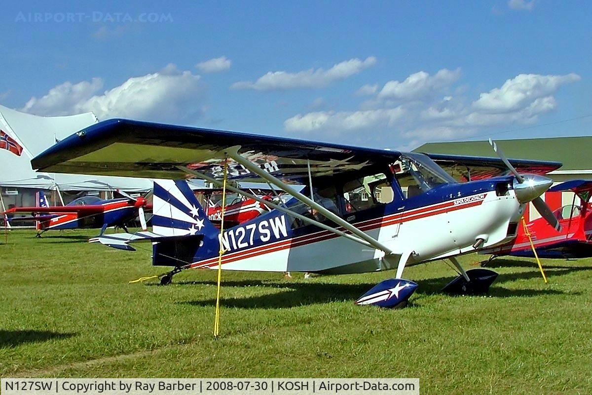 N127SW, 2002 American Champion 8KCAB Super Decathlon C/N 904-2002, American Champion 8KCAB Super Decathlon [904-2002] Oshkosh-Wittman Regional Airport~N 30/07/2008