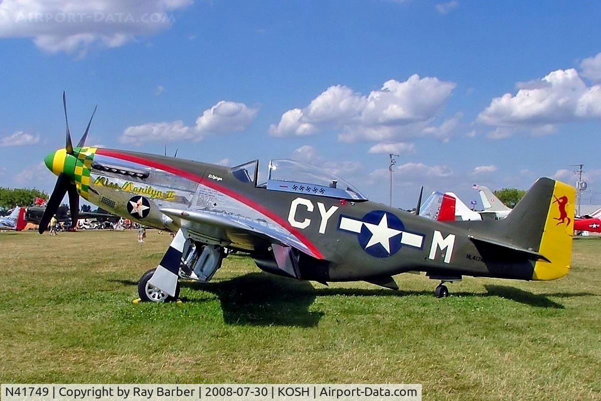 N41749, 1944 North American P-51D Mustang C/N 44-63663, North American P-51D Mustang [122-31389] Oshkosh-Wittman Regional Airport~N 30/07/2008