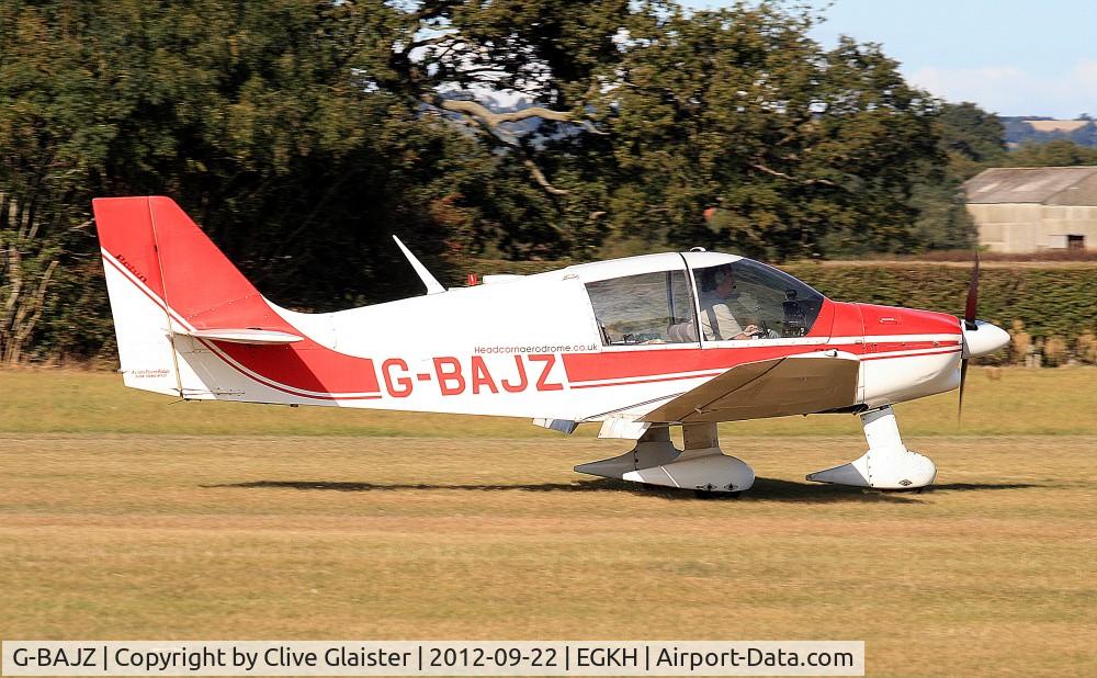 G-BAJZ, 1972 Robin DR-400-108  Dauphin 2+2 C/N 759, Originally owned to, Avions Robin (UK) Ltd in December 1972 and currently owned to, Weald Air Services Ltd since 1999.