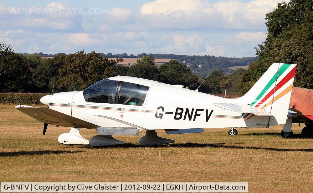 G-BNFV, 1987 Robin DR-400-120 Dauphin C/N 1767, Originally owned to, Aeromarine Ltd in March 1987 and currently in private hands since June 1997.