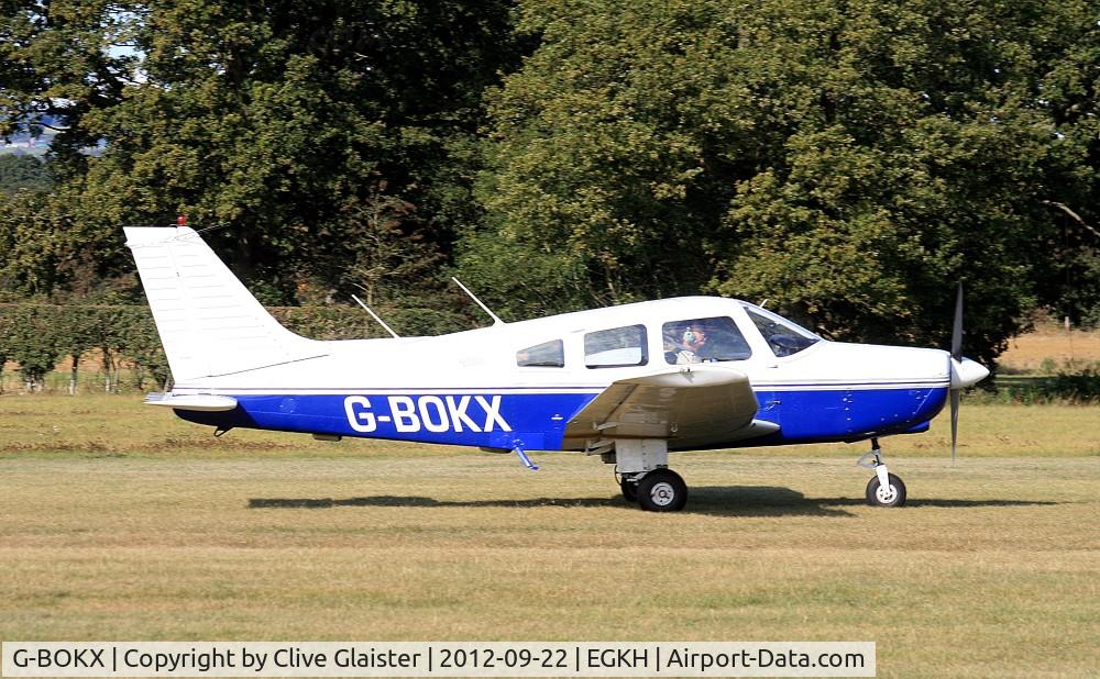 G-BOKX, 1978 Piper PA-28-161 Cherokee Warrior II C/N 28-7816680, Ex: N39709 > G-BOKX - Originally owned to, London Flight Centre (Stansted) Ltd March 1988 and currently owned to, Shenley Farms (Aviation) Ltd since March 2001.