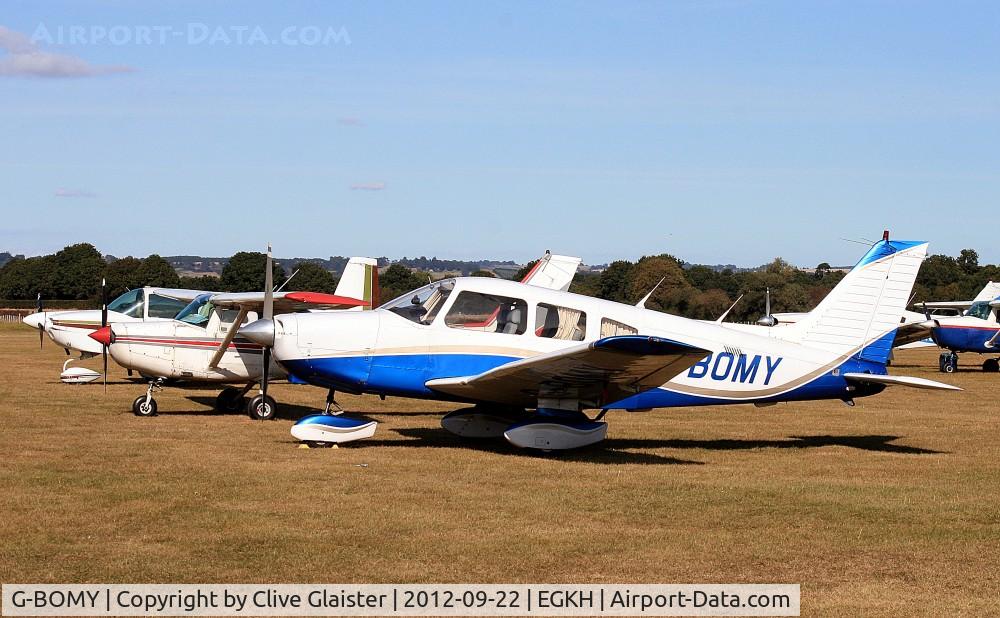 G-BOMY, 1982 Piper PA-28-161 Cherokee Warrior II C/N 28-8216049, Ex: N8457S > G-BOMY - Originally owned into private hands in June 1988 and currently owned to a Trustee of, BOMY Group since August 2005.