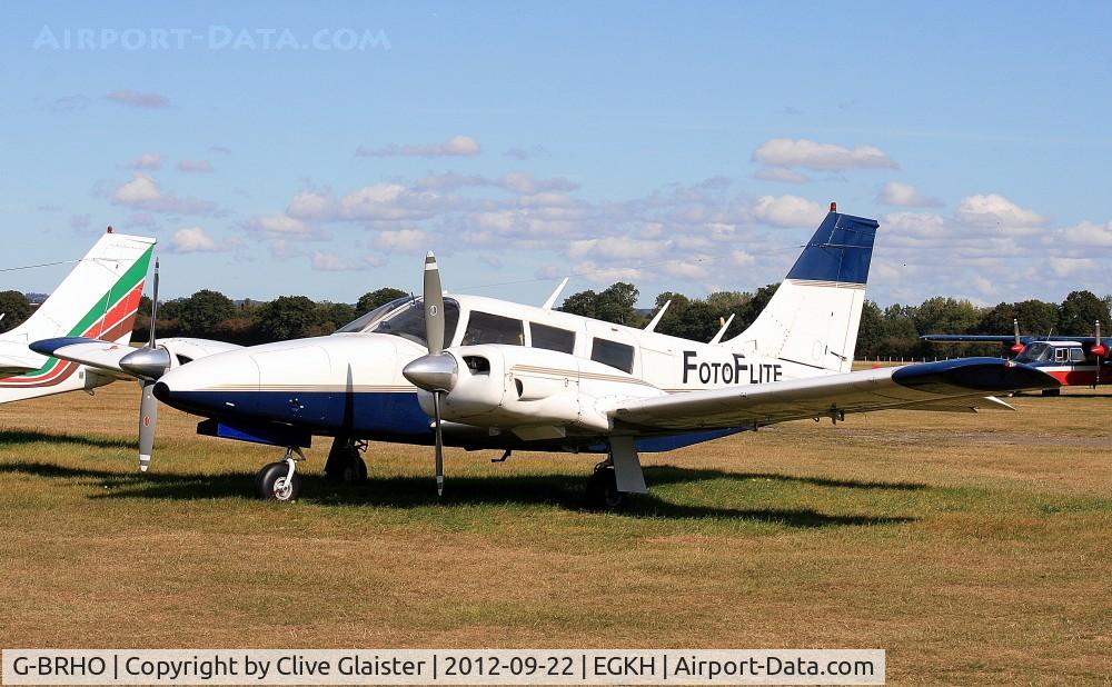 G-BRHO, 1973 Piper PA-34-200 Seneca C/N 34-7350037, Ex: N15222 > G-BRHO - Originally owned to, First European (Leasing & Finance) Ltd September 1989 and currently owned to, Andrews Professional Colour Laboratories Ltd since July 2008.