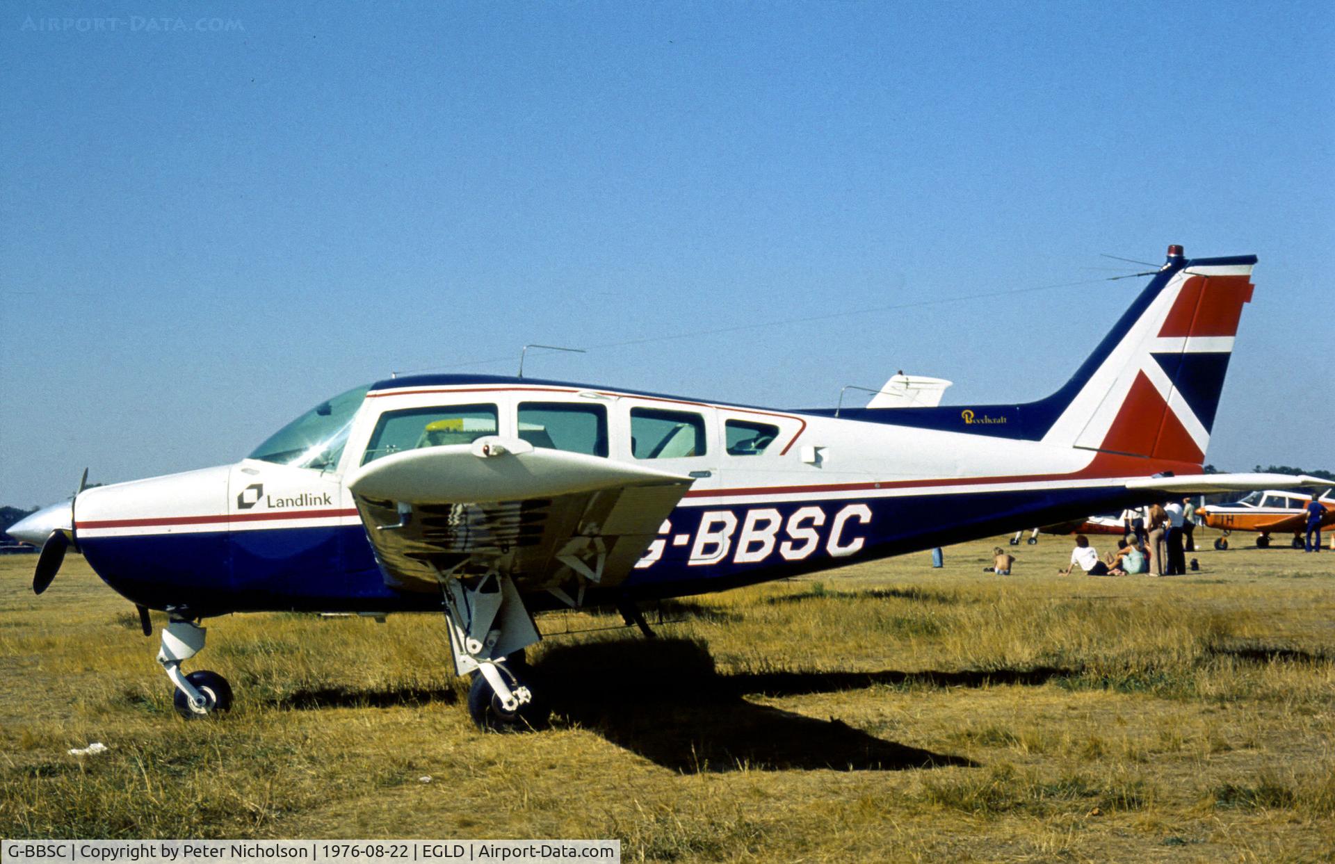 G-BBSC, 1973 Beech B24R Sierra C/N MC-217, Beech 24R Sierra as seen at Denham Aerodrome in the Summer of 1976.