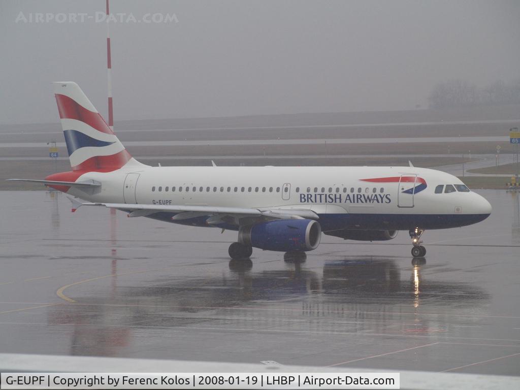G-EUPF, 2000 Airbus A319-131 C/N 1197, Ferihegy