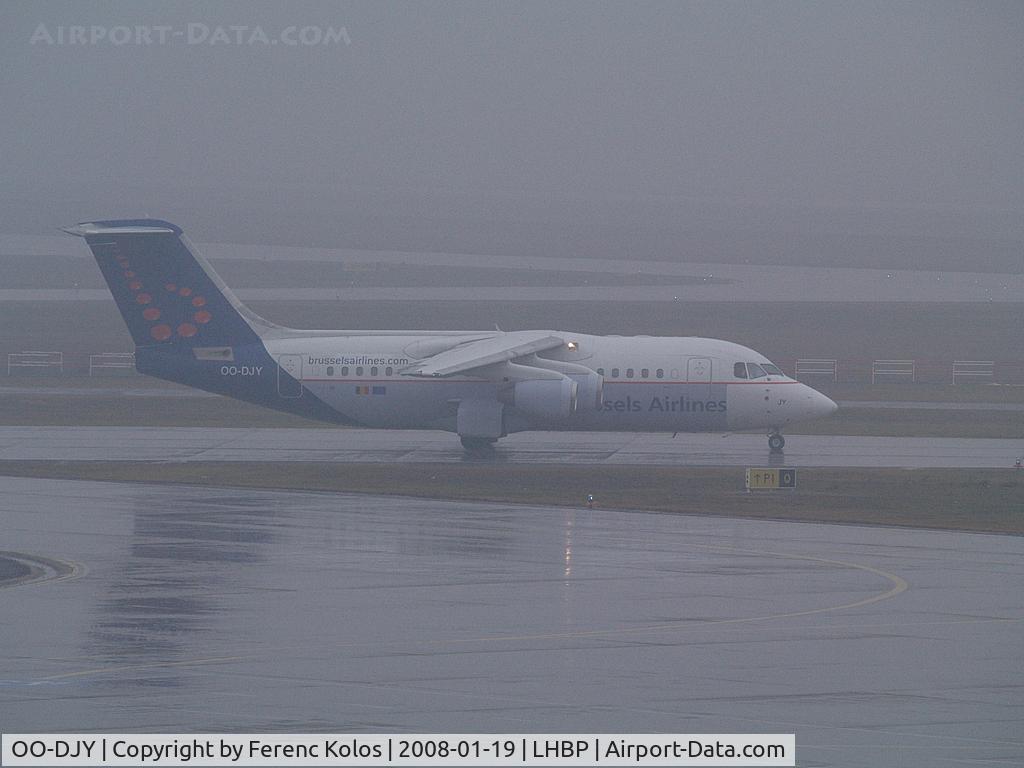 OO-DJY, 1997 British Aerospace Avro 146-RJ85 C/N E.2302, Ferihegy