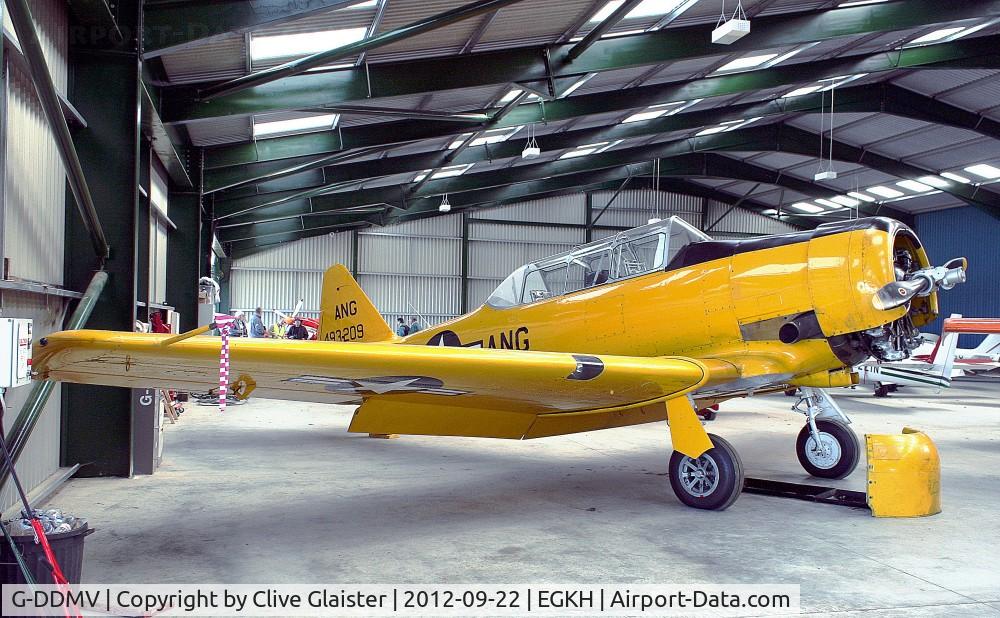 G-DDMV, 1952 North American T-6G Texan C/N 168-313, Ex: 49-3209 > Haitian AF 3209 > N3240N > G-DDMV - Originally owned into private hands in April 1990.