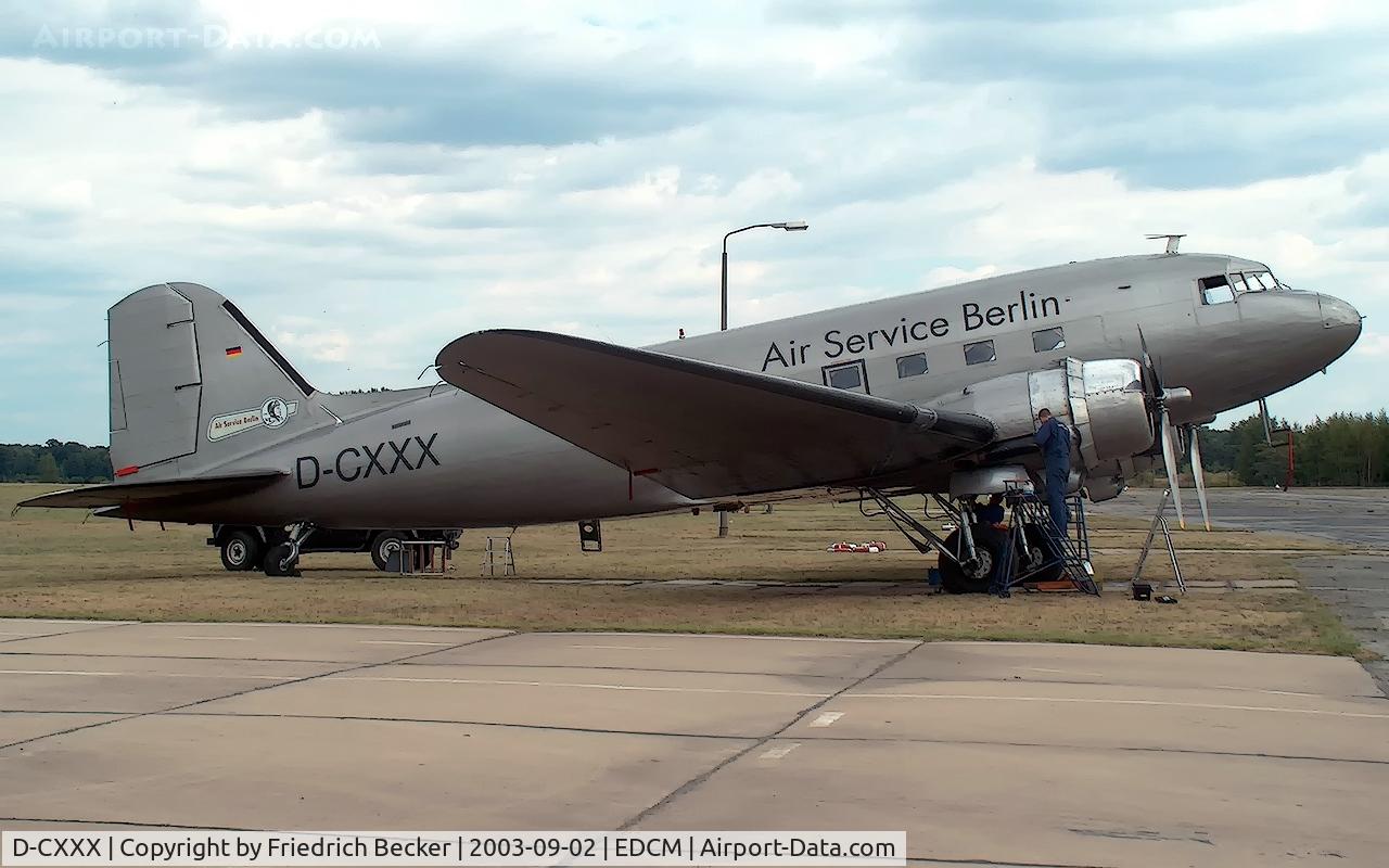 D-CXXX, 1944 Douglas C-47B Dakota 4 (DC-3) C/N 16124/32872, maintenance at Kamenz regional airport