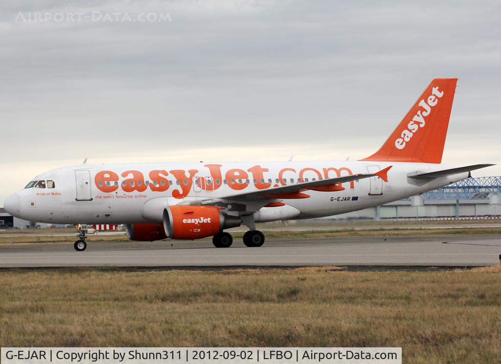 G-EJAR, 2005 Airbus A319-111 C/N 2412, Taxiing to the Terminal... 'Pride of Malta' titles