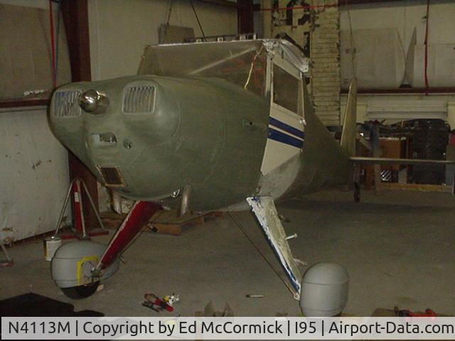 N4113M, 1940 Luscombe 8C Silvaire C/N 1412, Ed's restoration project.