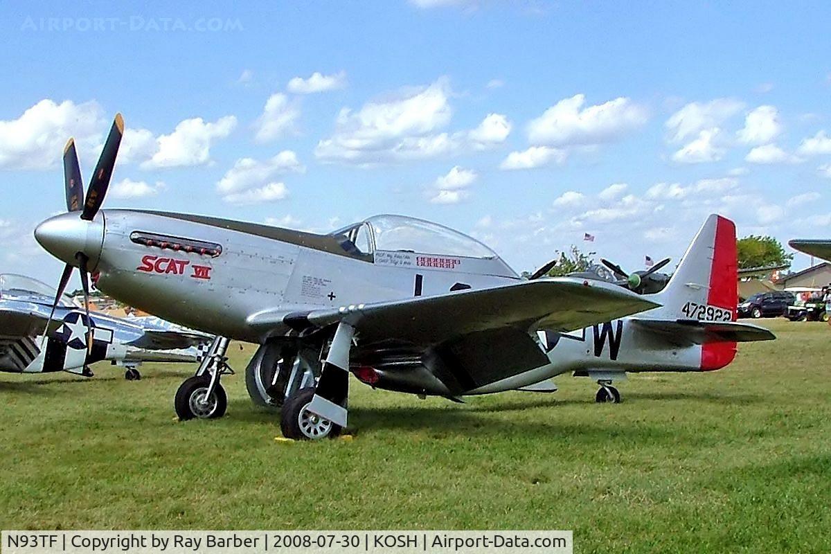 N93TF, 1944 North American TF-51D Mustang C/N 122-39381, North American TF-51D Mustang [122-39381] Oshkosh-Wittman Regional Airport~N 30/07/2008