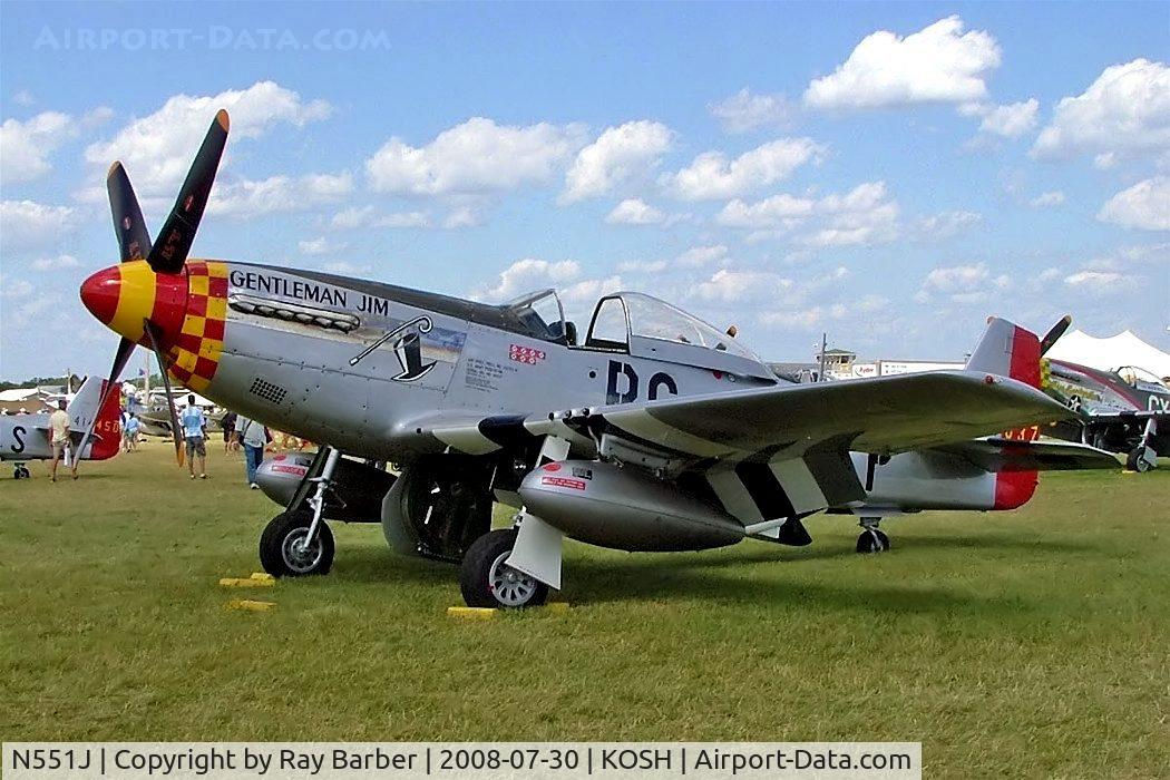 N551J, 1957 North American P-51D Mustang C/N 44-74230, North American P-51D Mustang [122-40770] Oshkosh-Wittman Regional Airport~N 30/07/2008