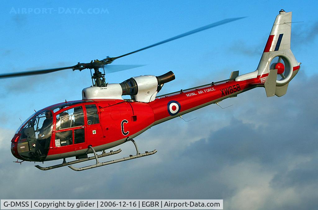 G-DMSS, 1973 Westland SA-341D Gazelle HT3 C/N WA1089, Departure