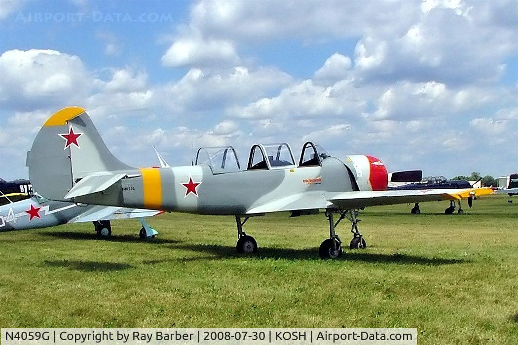 N4059G, 1984 Yakovlev (Aerostar) Yak-52 C/N 844407, Yakovlev Yak-52  [844407] Oshkosh-Wittman Regional Airport~N 30/07/2008