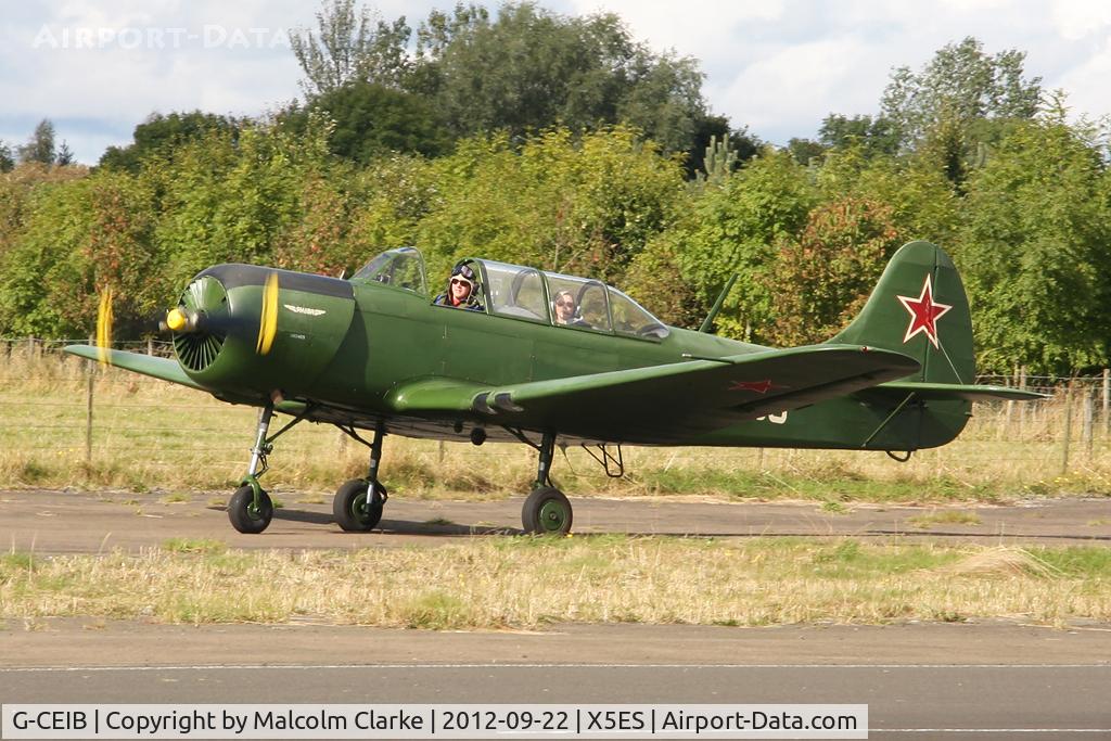 G-CEIB, 1958 Yakovlev Yak-18A C/N 1160403, Yakovlev Yak-18A, Great North Fly-In, Eshott Airfield UK, September 2012.