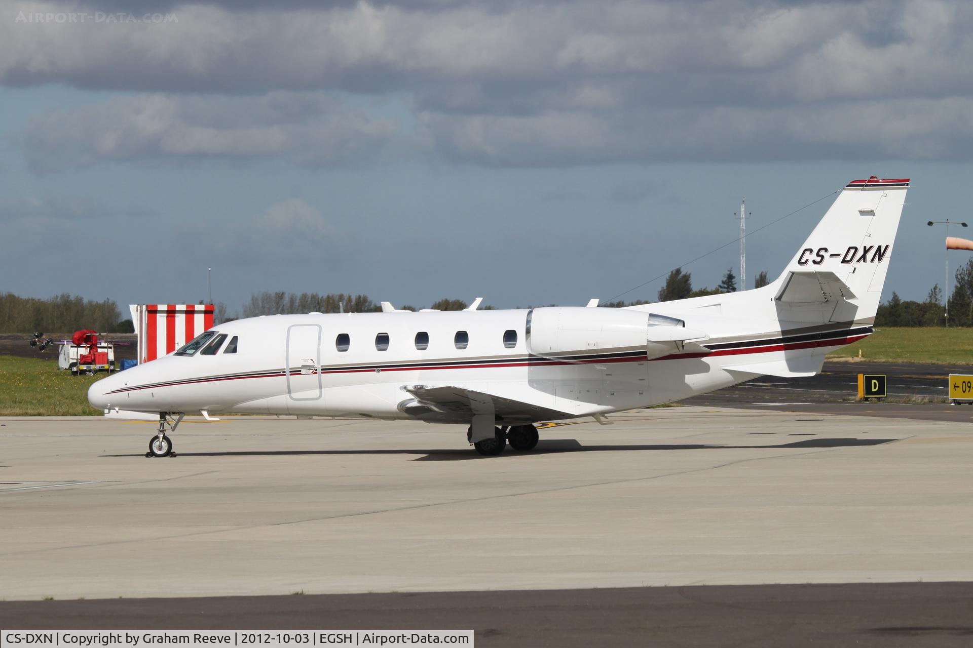 CS-DXN, 2007 Cessna 560XL Citation XLS C/N 560-5685, Parked in the sun.