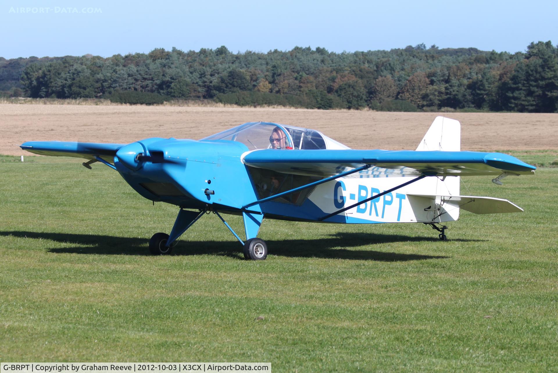 G-BRPT, 1990 Rans S-10 Sakota C/N PFA 194-11554, Just landed.