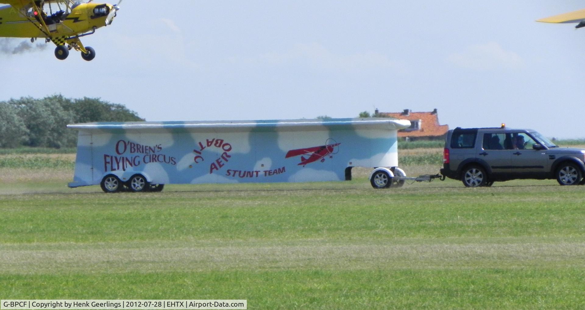 G-BPCF, 1940 Piper J3C-65 Cub Cub C/N 4532, Texel Air Show ; O'Briens Flying Circus , Truck Top Landing