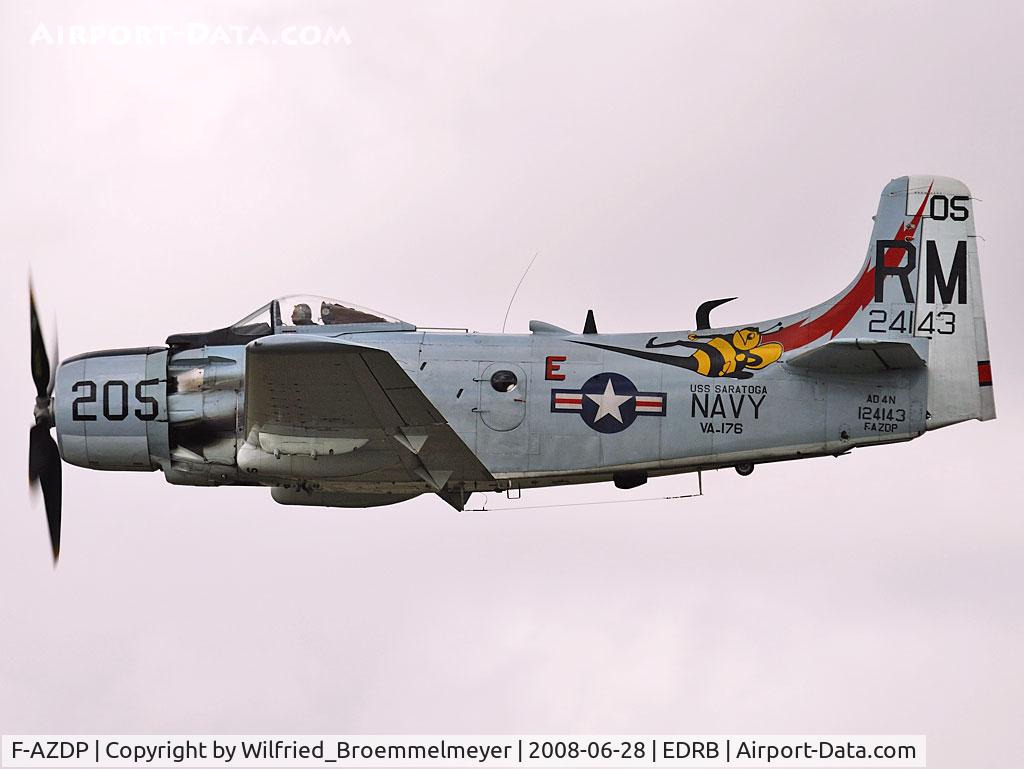 F-AZDP, Douglas AD-4N Skyraider C/N 7449, At Luxembourg Airshow 2008