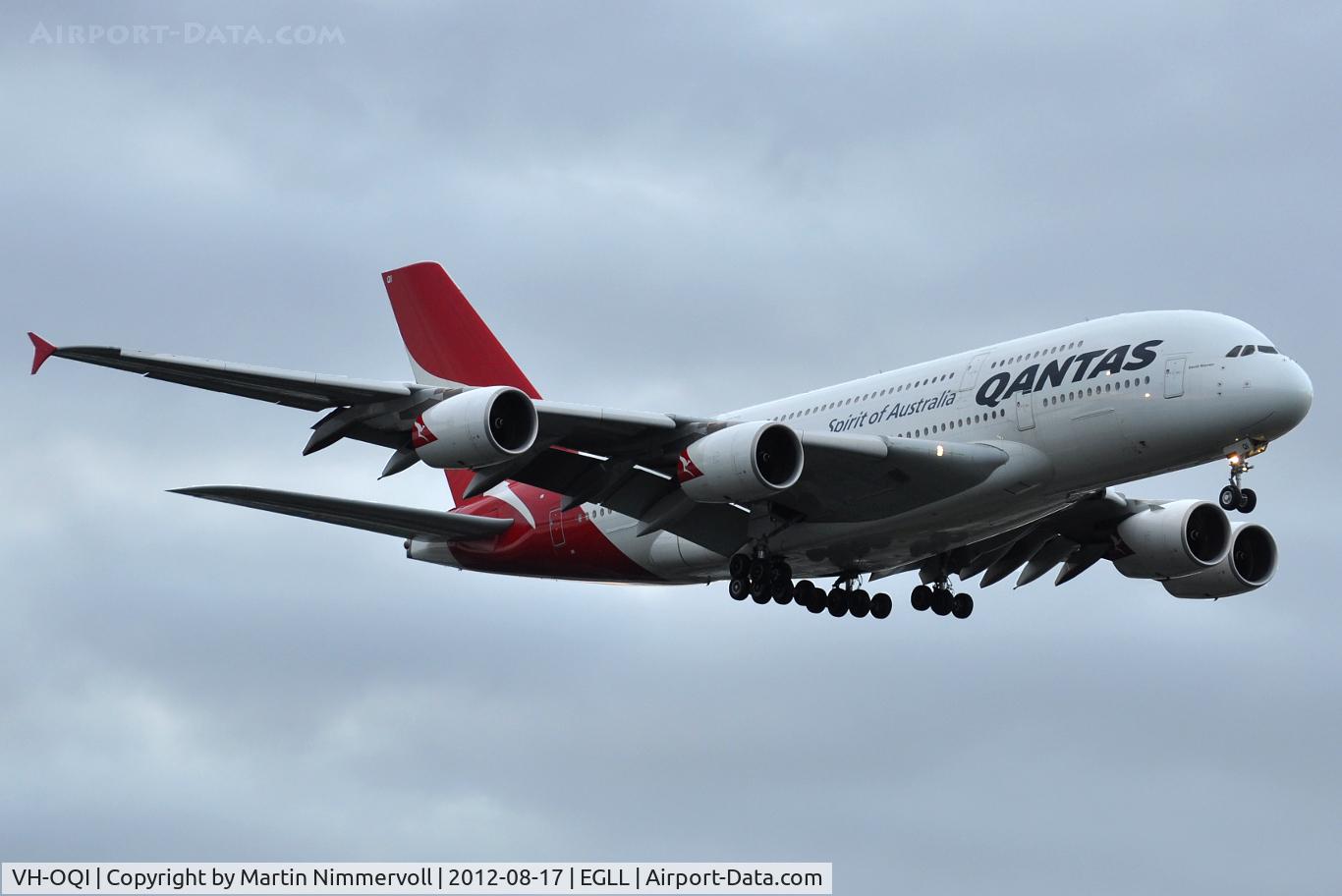 VH-OQI, 2010 Airbus A380-842 C/N 055, Qantas