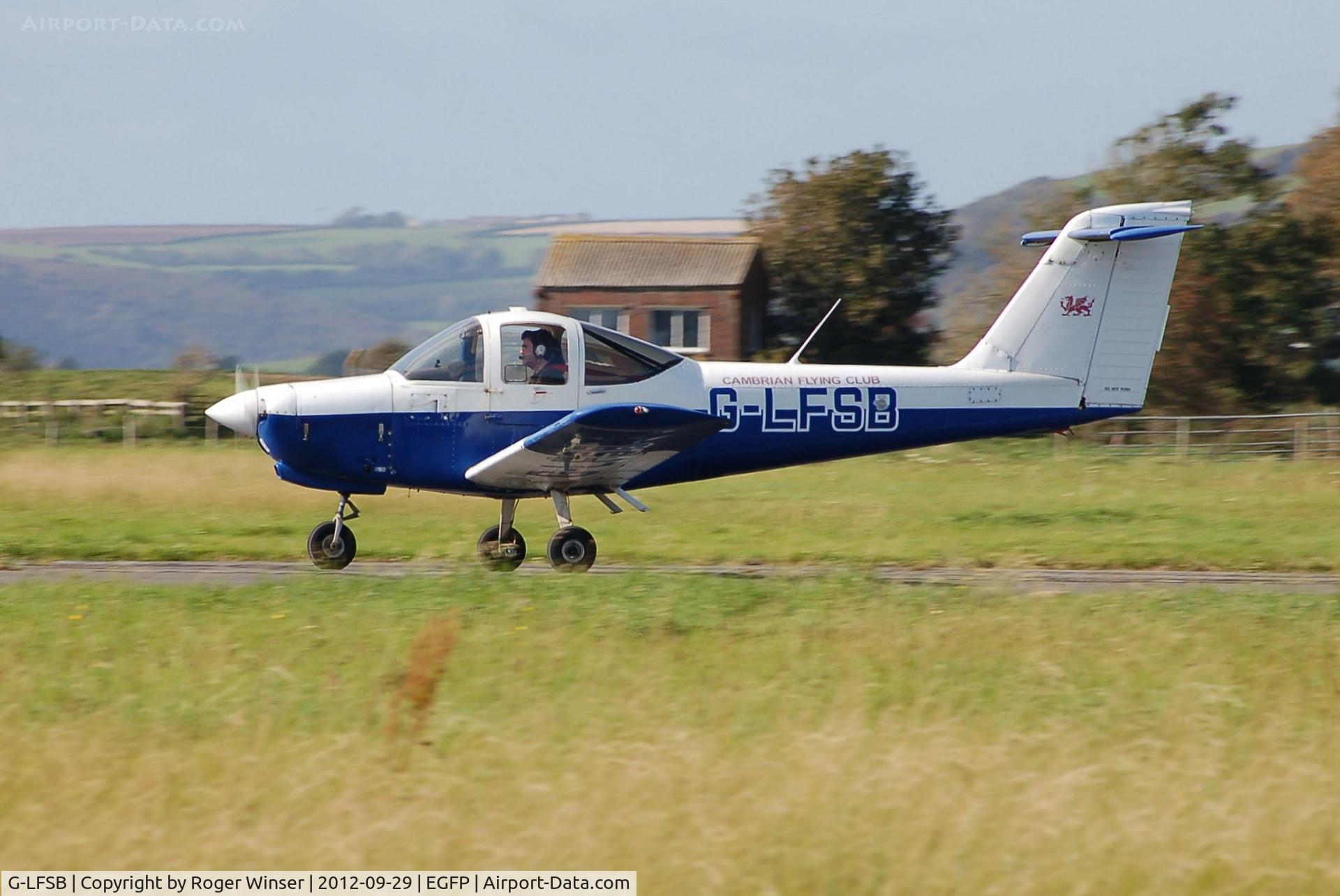 G-LFSB, 1978 Piper PA-38-112 Tomahawk Tomahawk C/N 38-78A0072, Resident Tomahawk. Former Liverpool Flying School and Cambrian Flying Club aircraft.
