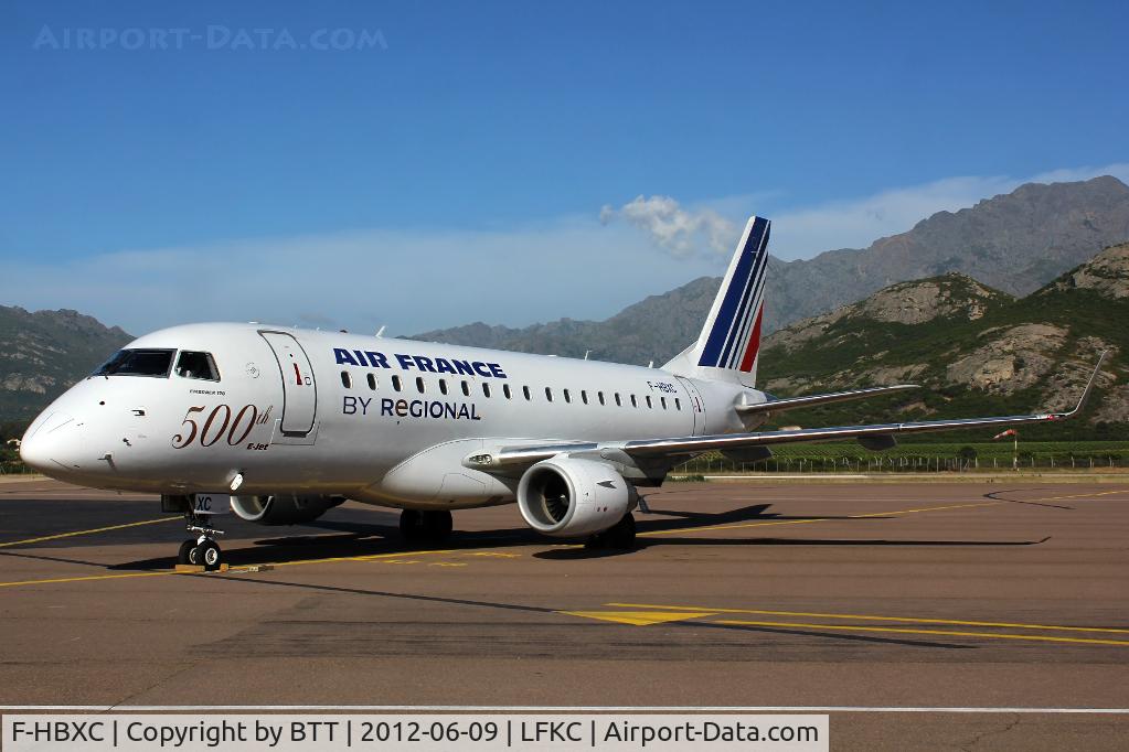 F-HBXC, 2008 Embraer 170ST (ERJ-170-100ST) C/N 17000263, view from terminal