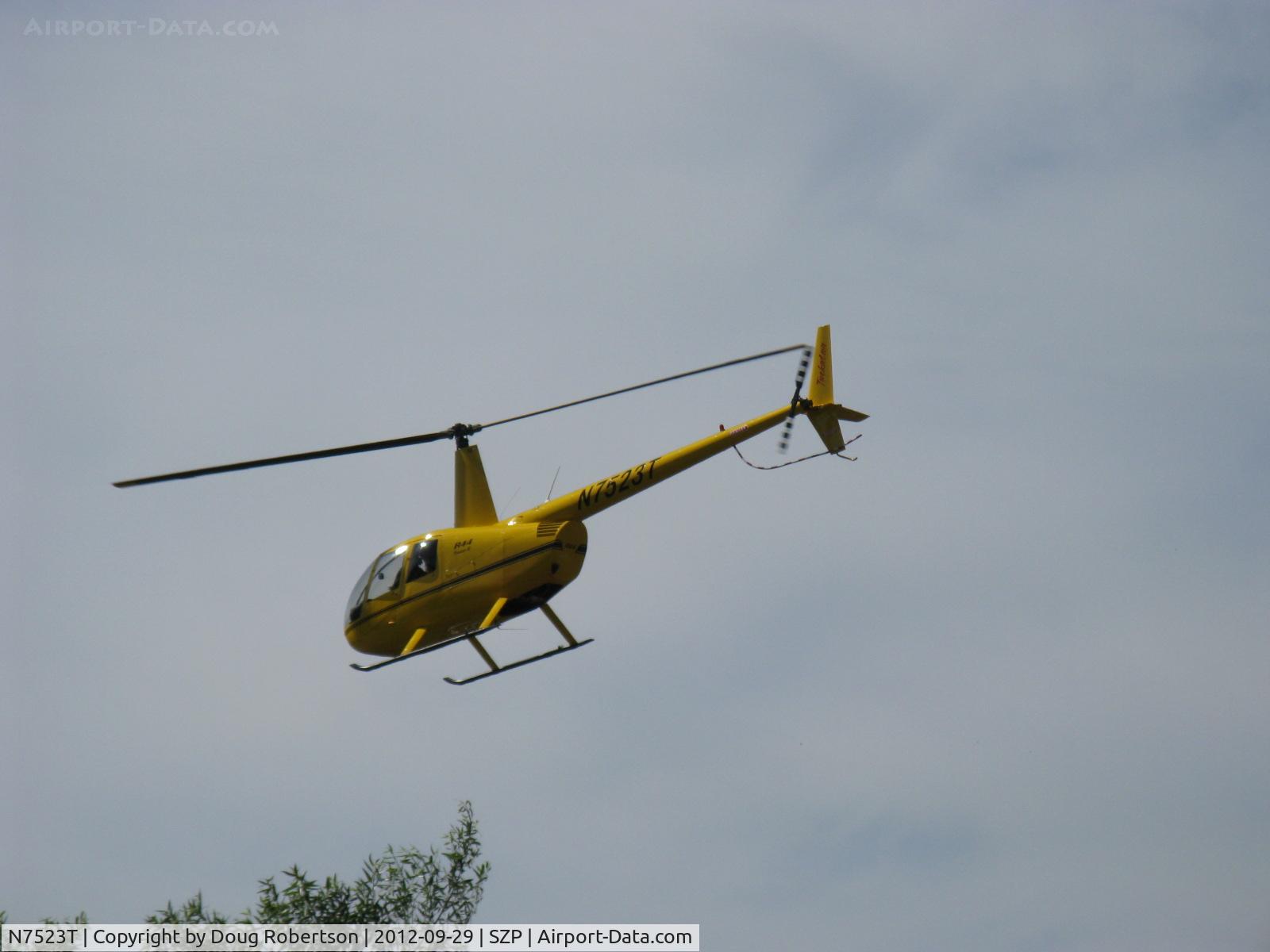 N7523T, 2004 Robinson R44 Raven II C/N 10311, 2004 Robinson R44 RAVEN II, Lycoming O-540 derated to 245 Hp for 5 minutes, 205 Hp continuous, refinished-color me sold, departure