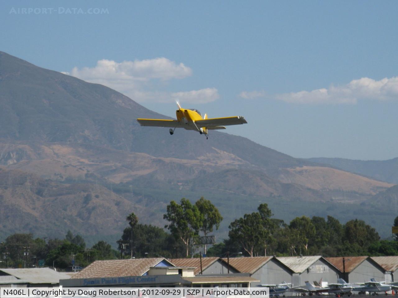 N406L, 2008 Vans RV-6 C/N 936, Provo PROVO 6, Lycoming O-320 160Hp, takeoff climb Rwy 22