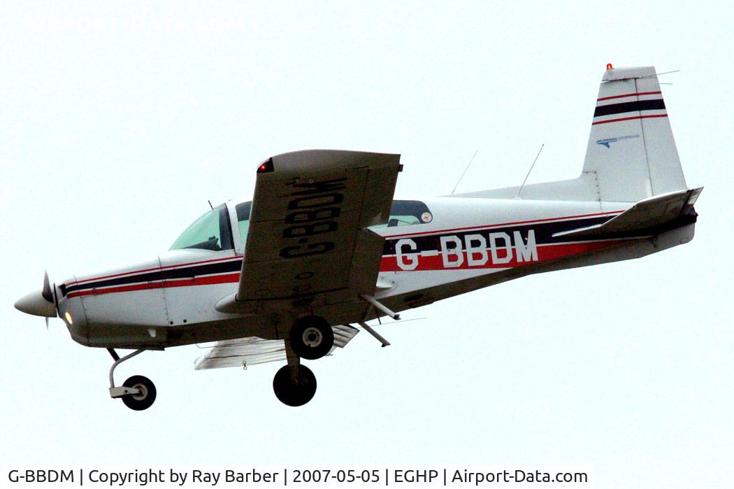 G-BBDM, 1973 Grumman American AA-5 Traveler C/N AA5-0407, Grumman American AA-5 Traveler [AA5-0407] Popham~G 05/05/2007