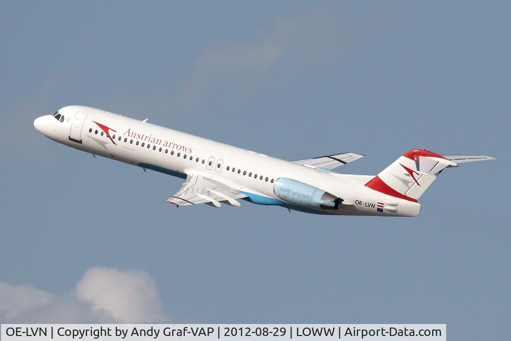 OE-LVN, 1991 Fokker 100 (F-28-0100) C/N 11367, Austrian Arrows F100