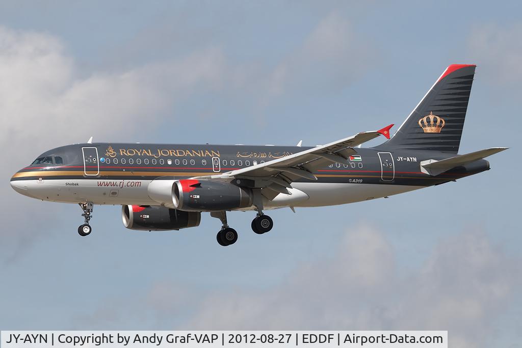 JY-AYN, 2009 Airbus A319-132 C/N 3803, Royal Jordanian A319