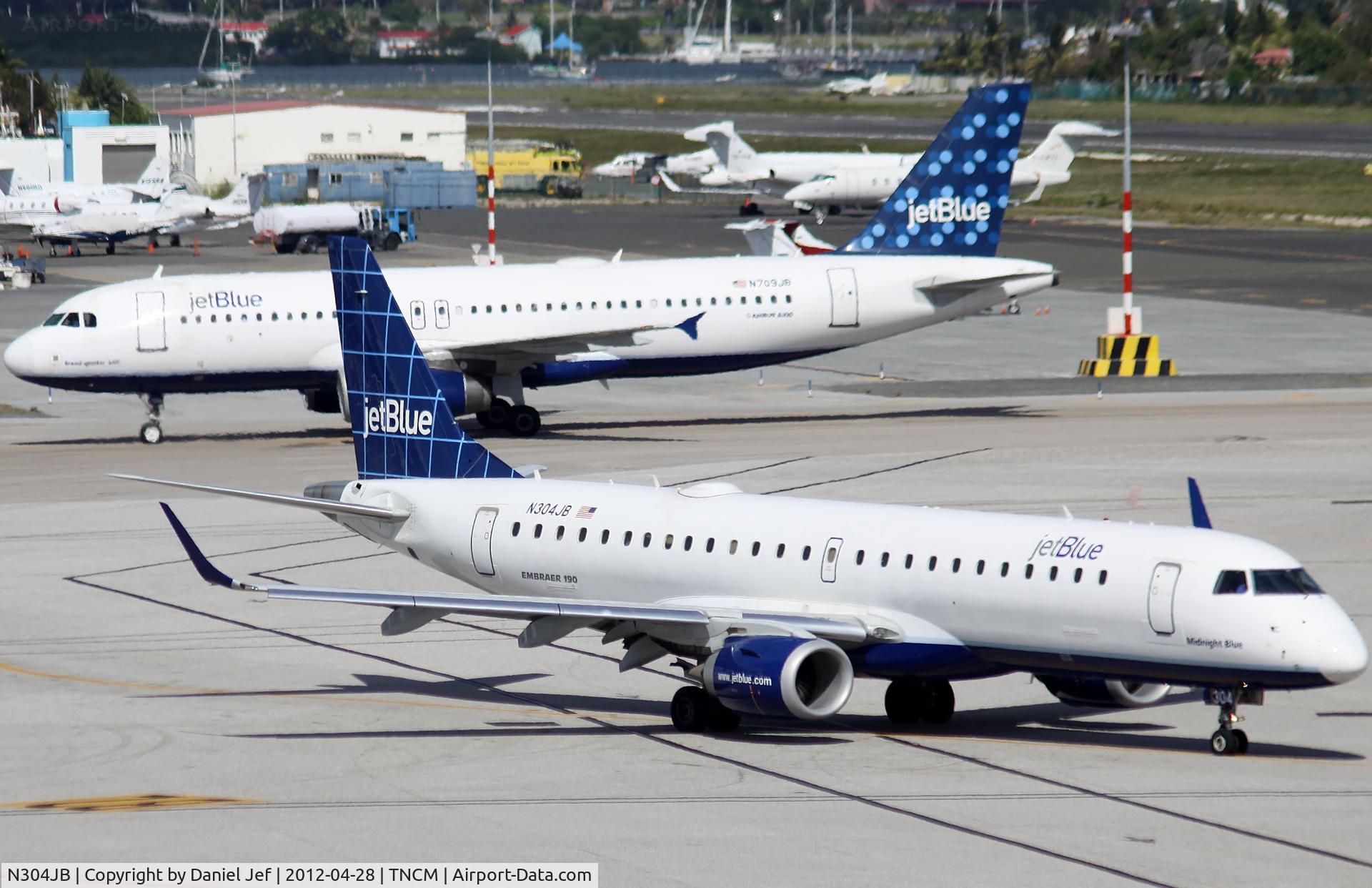 N304JB, 2009 Embraer ERJ-190-100 IGW 190AR C/N 19000257, TNCM