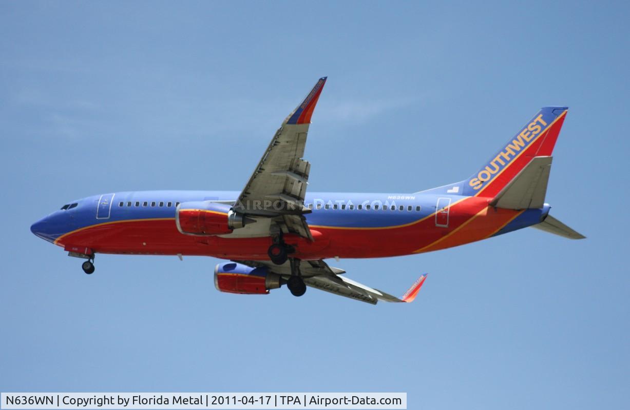N636WN, 1996 Boeing 737-3H4 C/N 27709, Southwest 737