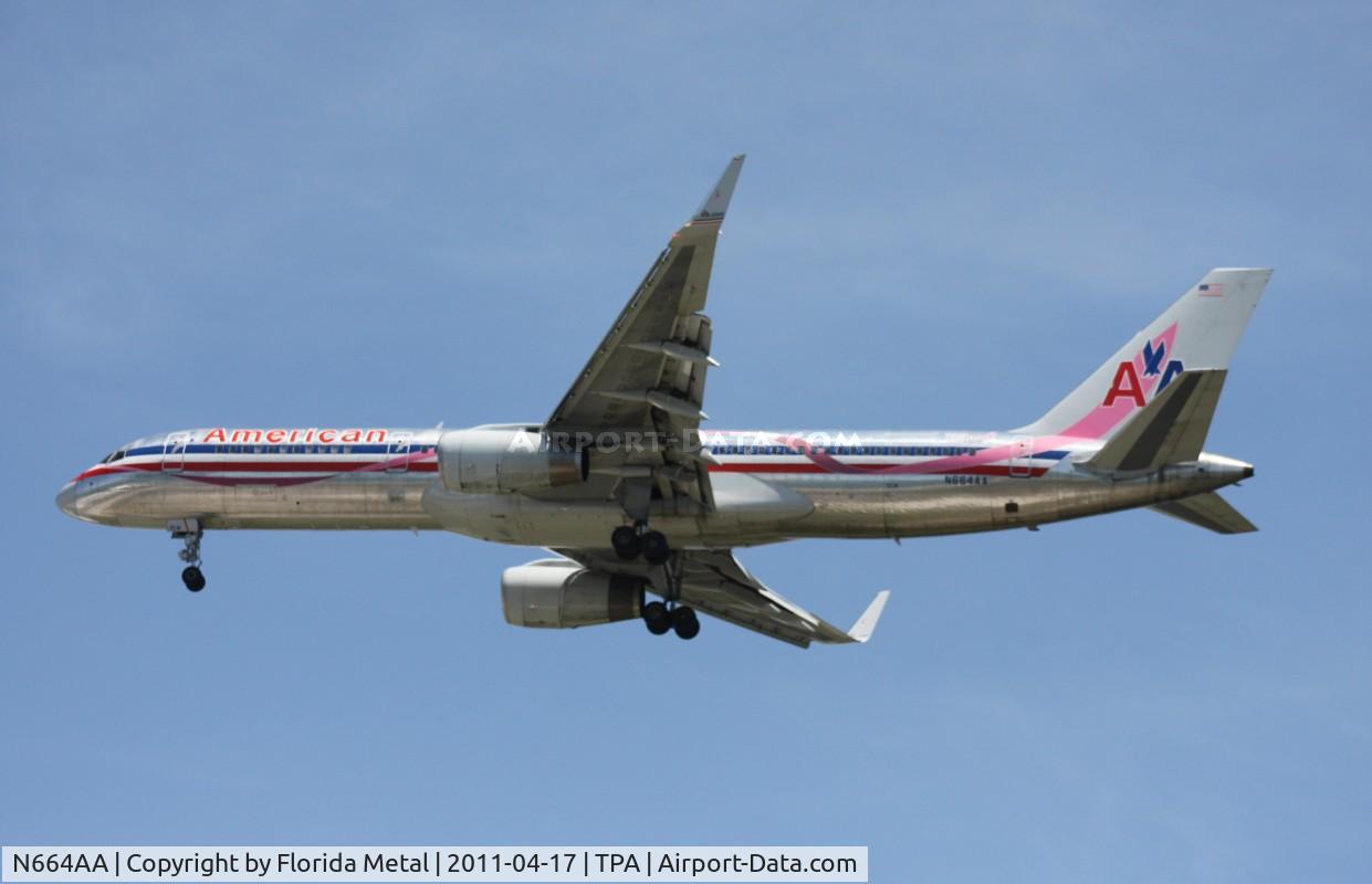 N664AA, 1992 Boeing 757-223 C/N 25298, American Breast Cancer Awareness 757