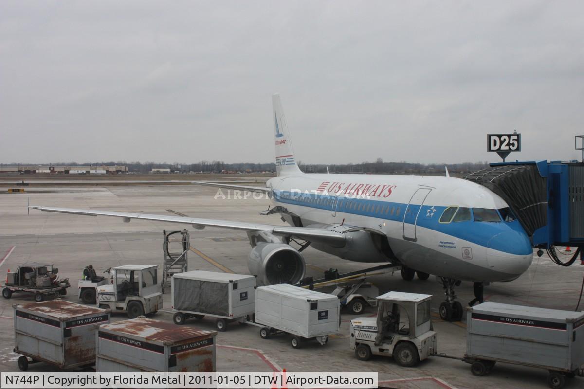 N744P, 2000 Airbus A319-112 C/N 1287, US Airways Piedmont retro c/s A319 - just flew on it