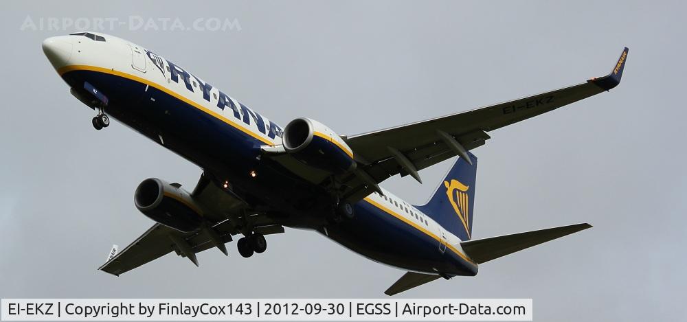 EI-EKZ, 2010 Boeing 737-8AS C/N 38508, Ryanair Boeing 737-800 at London Stansted