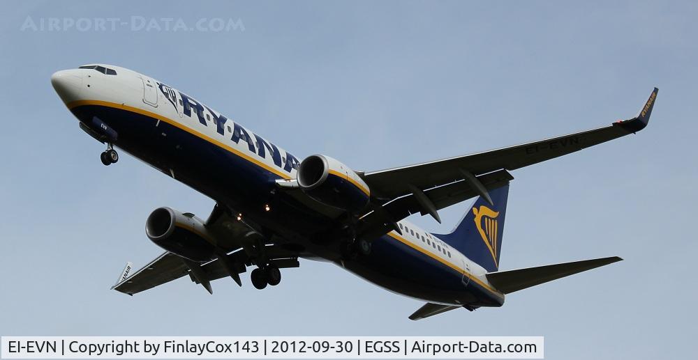 EI-EVN, 2012 Boeing 737-8AS C/N 40294, Ryanair Boeing 737-800 at London Stansted