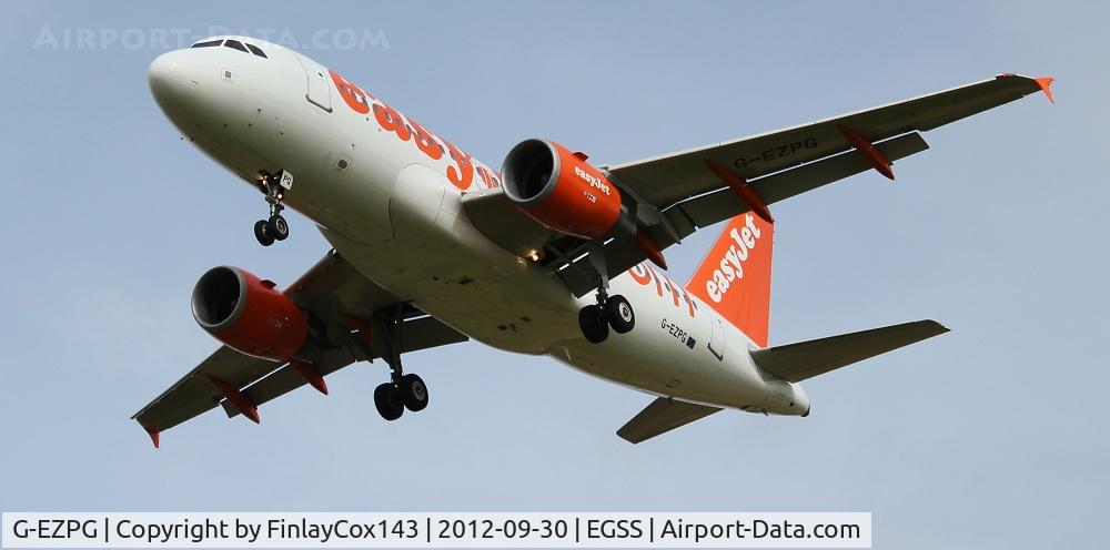 G-EZPG, 2005 Airbus A319-111 C/N 2385, easyJet Airbus A319-100 at London Stansted