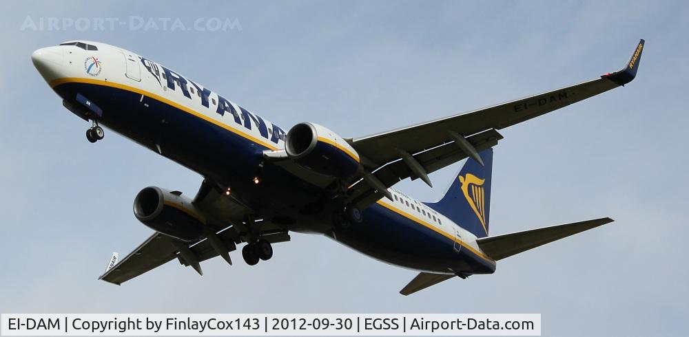 EI-DAM, 2003 Boeing 737-8AS C/N 33719, Ryanair Boeing 737-800 at London Stansted