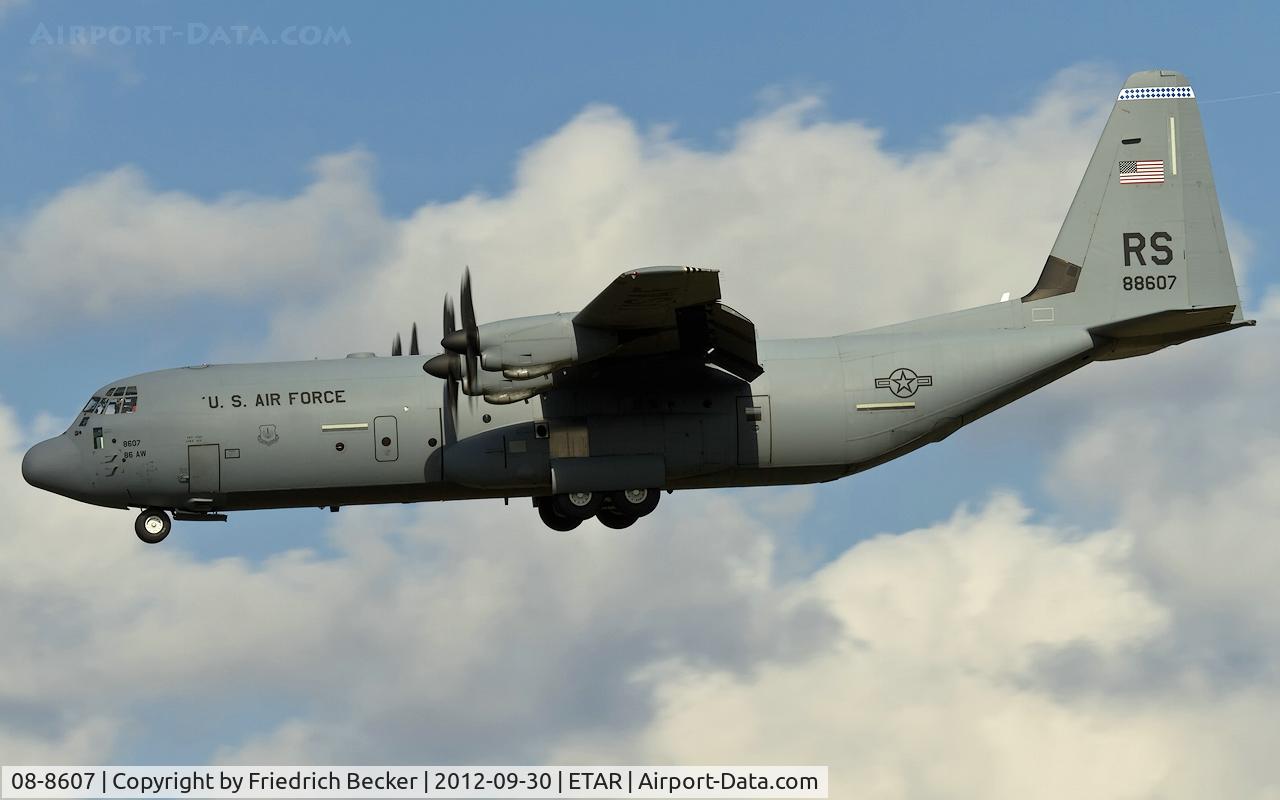 08-8607, 2008 Lockheed Martin C-130J-30 Super Hercules C/N 382-5616, on final RW26