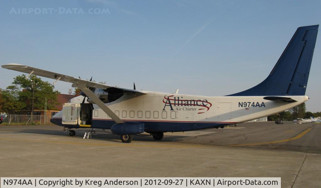 N974AA, 1988 Short SD3-60-300 C/N SH.3742, Shorts SD3-60 from Alliance Air Charter in the ramp, getting fuel and loading cargo.