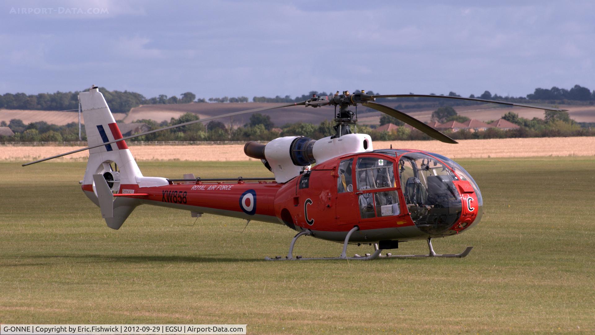 G-ONNE, 1973 Westland SA-341D Gazelle HT3 C/N WA1089, 3. G-ONNE visiting Duxford Airfield.
