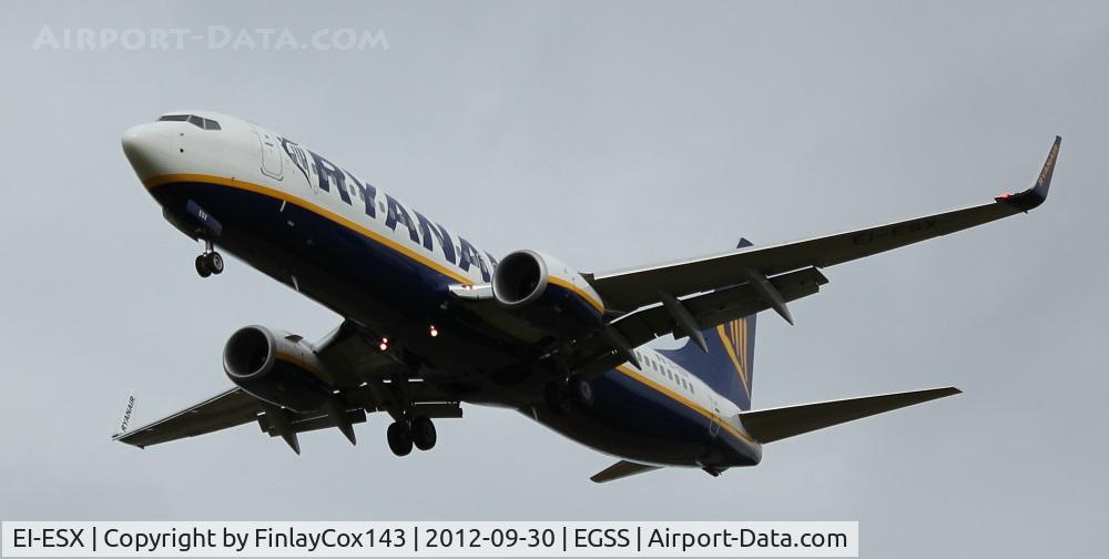 EI-ESX, 2011 Boeing 737-8AS C/N 34998, Ryanair Boeing 737-800 at London Stansted